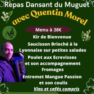 JEUDI 30 AVRIL - REPAS DANSANT AVEC QUENTIN MOREL