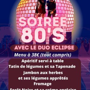 SAMEDI 4 AVRIL - REPAS DANSANT AVEC ECLIPSE