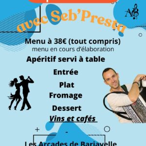 LUNDI 1 AVRIL - REPAS DANSANT AVEC SEB PRESTA