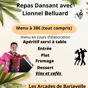 MERCREDI 1 AVRIL - REPAS DANSANT AVEC LIONNEL BELLUARD