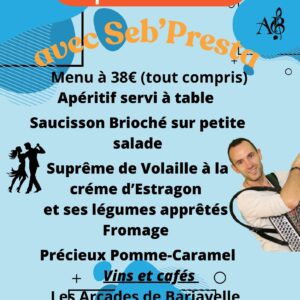 LUNDI 1 AVRIL - REPAS DANSANT AVEC SEB PRESTA