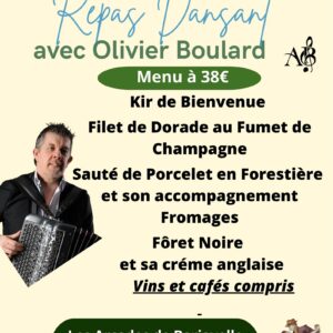 JEUDI 23 AVRIL - REPAS DANSANT AVEC OLIVIER BOULARD