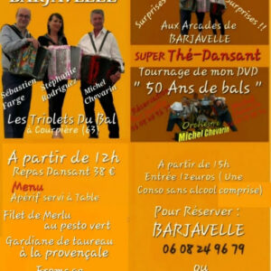 JEUDI 30 JUILLET- REPAS DANSANT AVEC L'ORCHESTRE DE MICHEL CHEVARIN